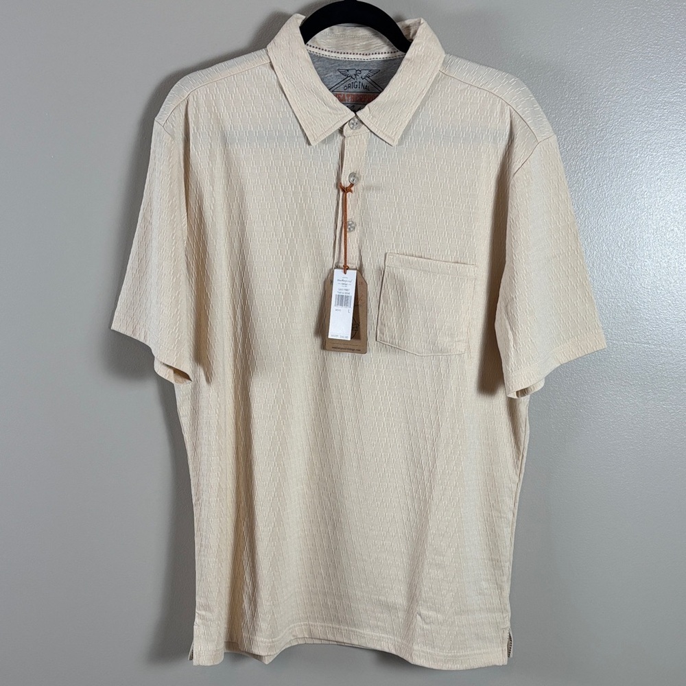 NWT Weatherproof Men's Beige Polo Shirt